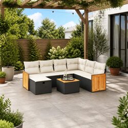 Affordable Comfort: 8 Piece Garden Sofa Set for Your Patio