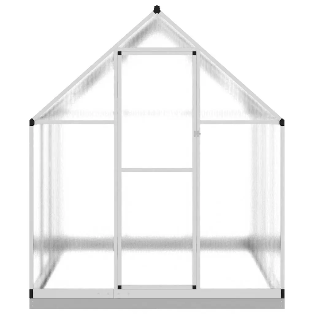 Greenhouse Walk-in Garden Polycarbonate Silver 224x169x202cm with Base Frame