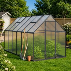 Reliable Walk-In Greenhouse with Aluminium Frame 334x169x195cm