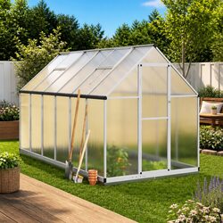 Reliable Greenhouse with Aluminium Frame 334x169x202 cm for Gardeners