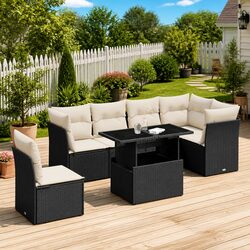 Durable and Comfortable 7 Piece Garden Sofa Set