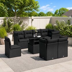 Comfortable and Practical 9 Piece Outdoor Sofa Set