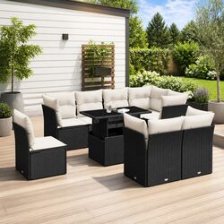 Practical and Comfortable 9-Piece Sofa Set for Outdoors