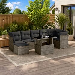 Comfortable 8-Piece Modular Sofa Set for Outdoors