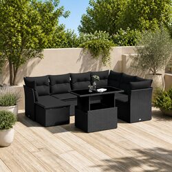 Reliable 8-Piece Outdoor Garden Sofa Set with Cushions