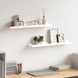 Practical White High Gloss Wall Shelves for Your Home