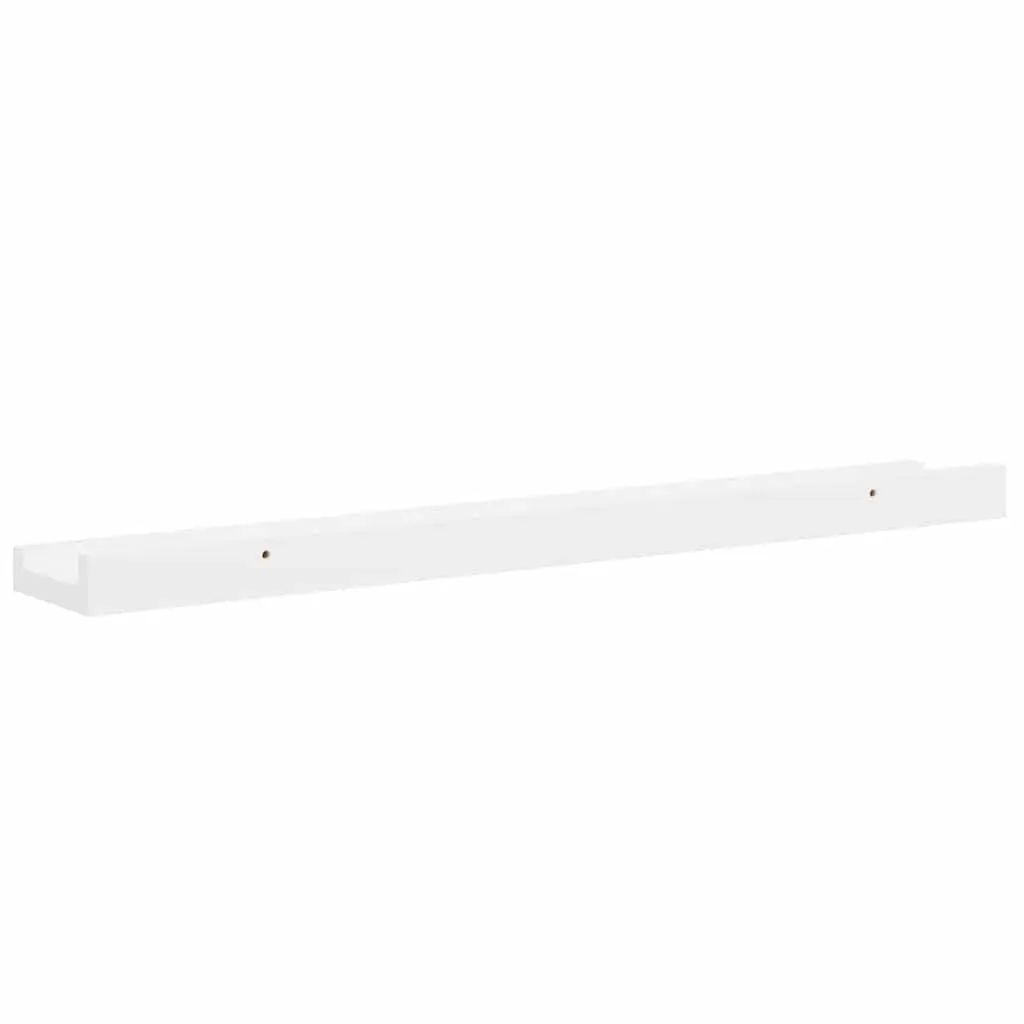 Floating Shelves 60x9x3cm High Gloss White Storage Display 2 Piece