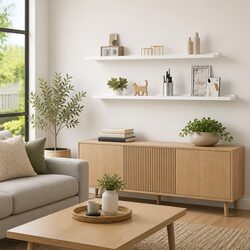 Wall Shelves 2 pcs White 100x9x3 cm Floating Storage Display Shelving