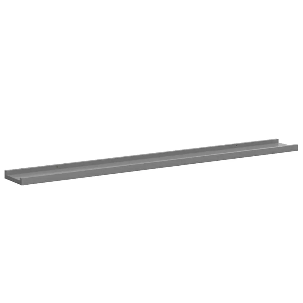 Wall Shelves Storage Display 100x9x3 cm Grey 2 pcs