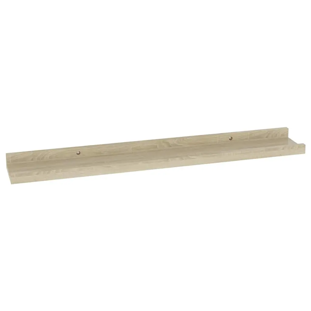 Wall Shelves Storage Display Ledges 60x9x3 cm Brown Sonoma Oak 2 Piece