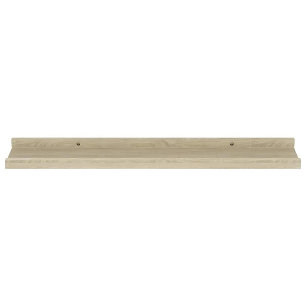 Wall Shelves Storage Display Ledges 60x9x3 cm Brown Sonoma Oak 2 Piece