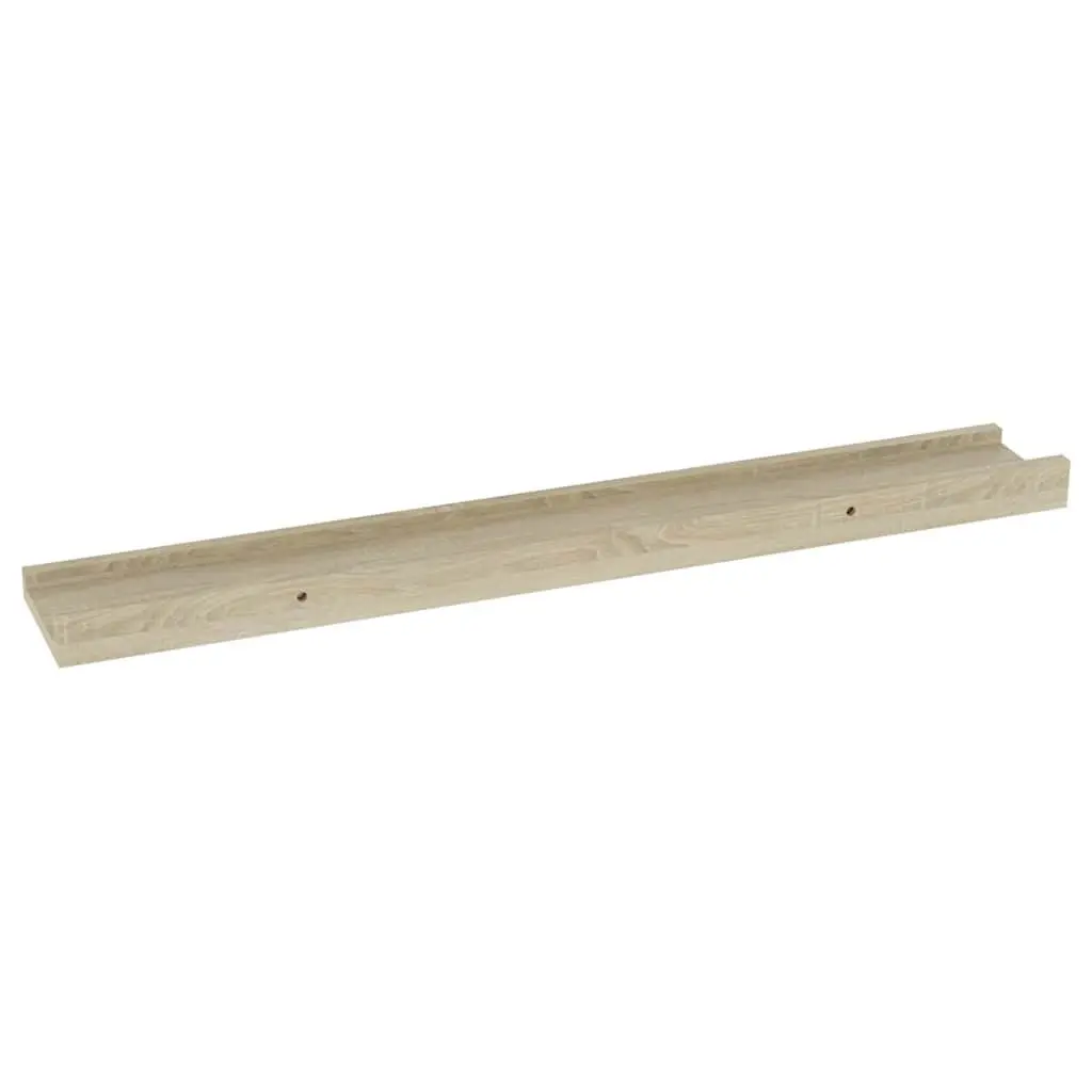 Wall Shelves Storage Display Ledges 60x9x3 cm Brown Sonoma Oak 2 Piece