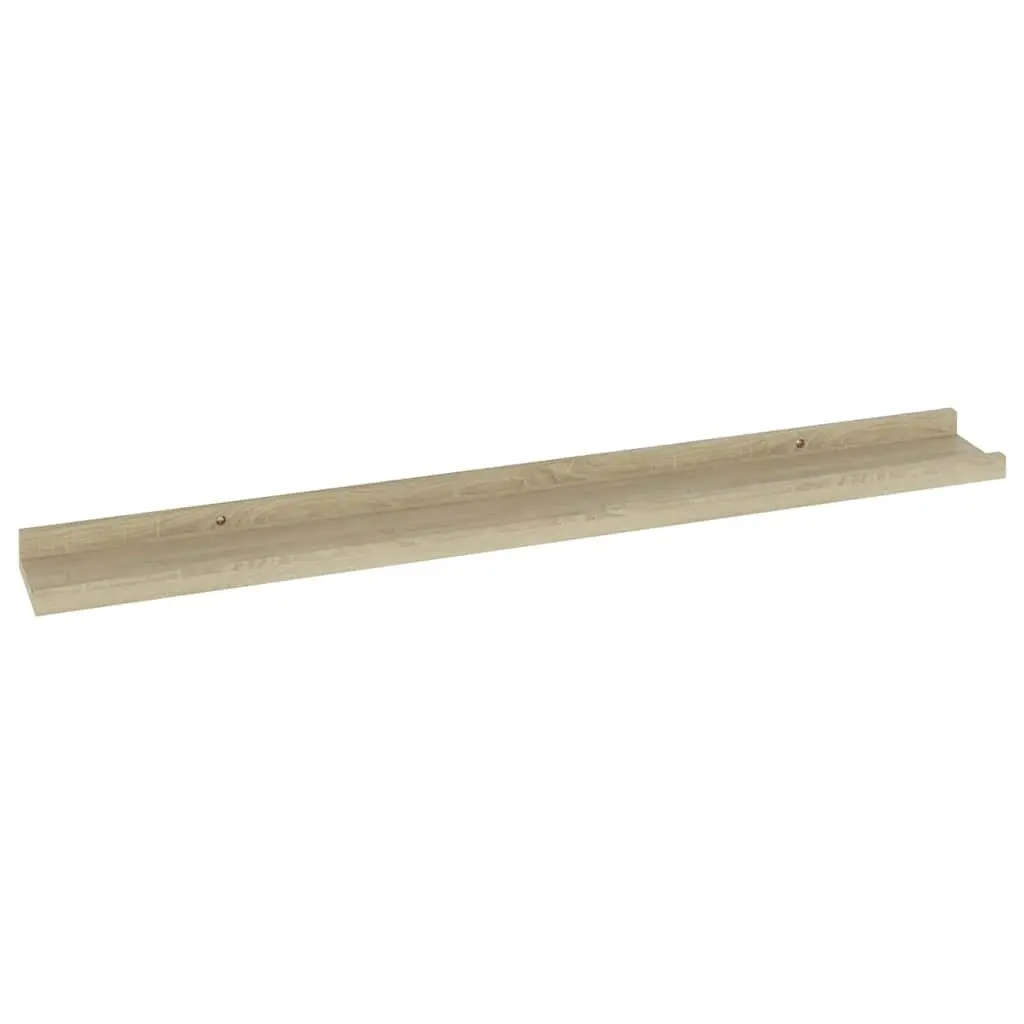 Wall Shelves Floating Storage Display Ledges 80x9x3 cm Brown 2 Piece