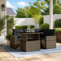 Comfort and Value: 5-Piece Garden Sofa Set with Cushions