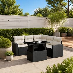 Comfortable 6-Piece Garden Sofa Set with Practical Features