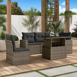 Reliable 6 Piece Garden Sofa Set for Outdoor Comfort