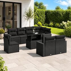 Comfortable and Practical 9-Piece Outdoor Sofa Set