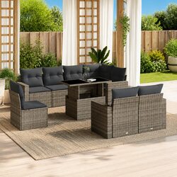 Comfortable and Reliable 9 Piece Outdoor Sofa Set