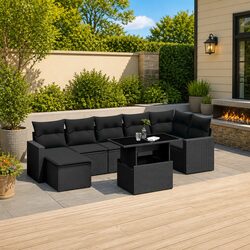 Reliable 8-Piece Garden Sofa Set Built for Comfort