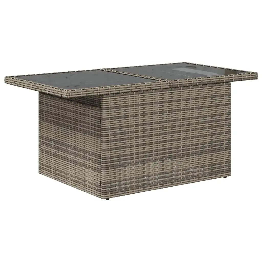 Garden Sofa Set Outdoor Furniture 8 Piece Grey Poly Rattan Patio with Cushions