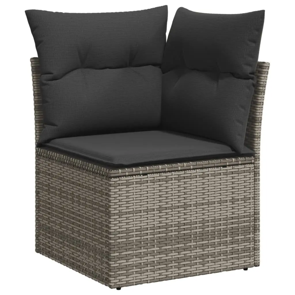 Garden Sofa Set 8 Piece Outdoor Furniture Grey PE Rattan Patio Lounge