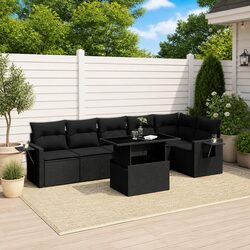 Comfortable 7 Piece Garden Sofa Set for Family Gatherings