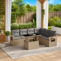 Comfortable 7 Piece Garden Sofa Set with Quality Design