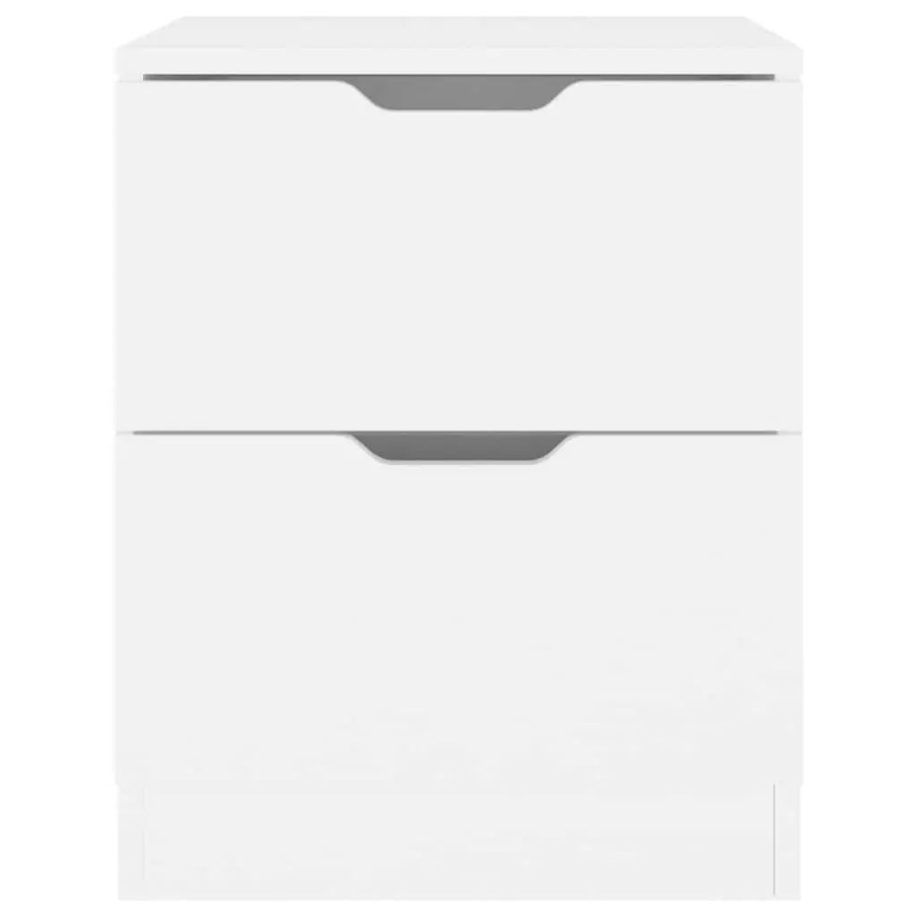 Bedside Table Storage Cabinet 40x40x50cm White 2 Piece