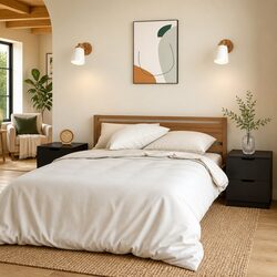 Value-Driven Black Bedside Cabinets - 2 pcs Set