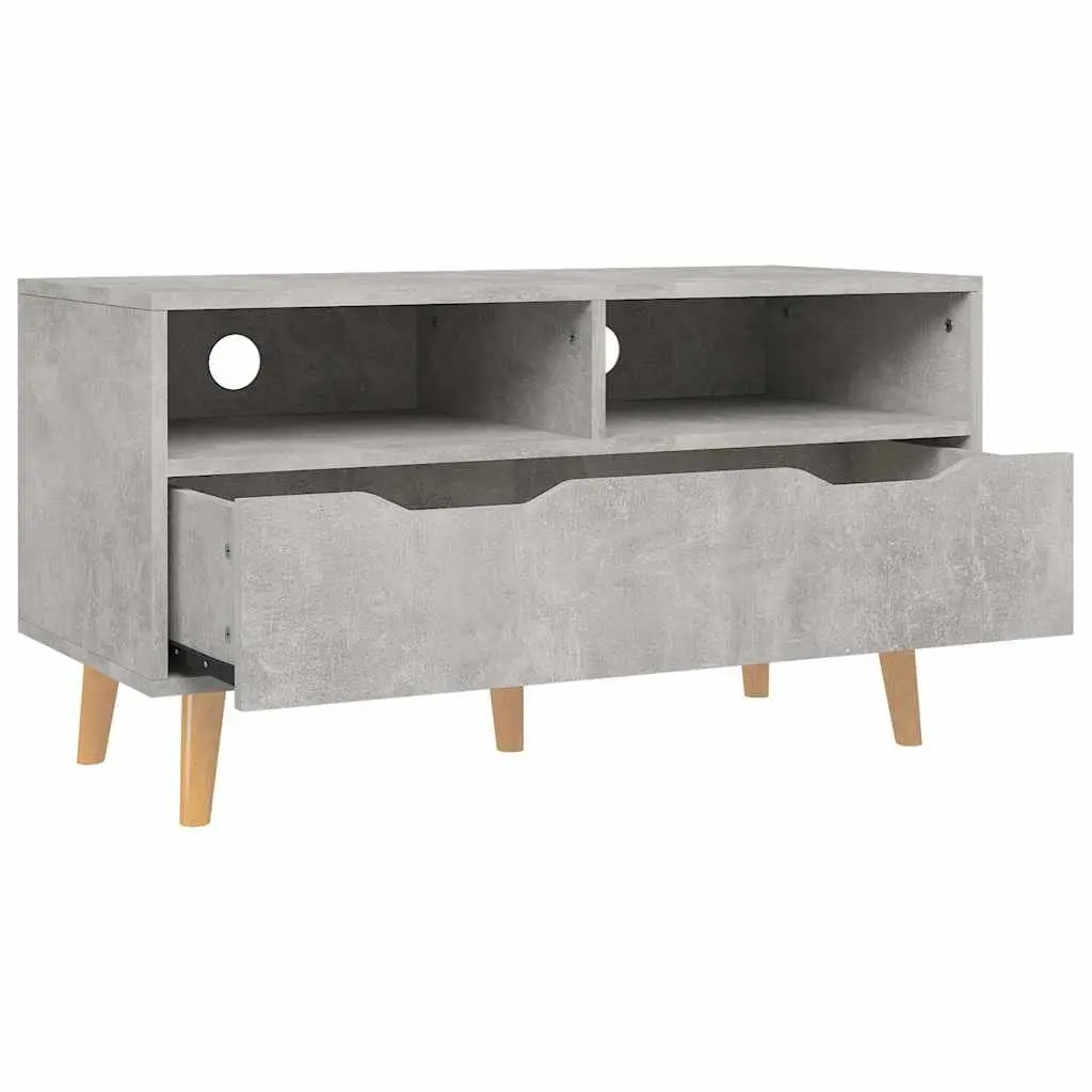 TV Cabinet Concrete Grey Storage Unit Living Room Media Stand Engineered Wood