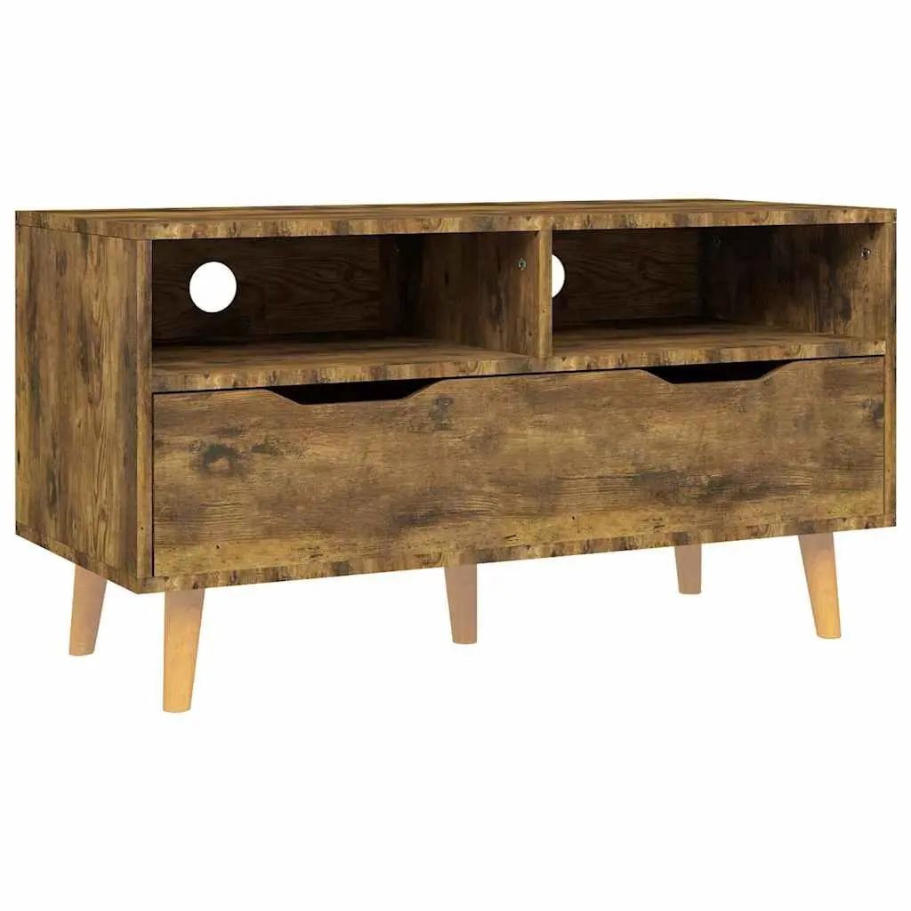 TV Cabinet Storage Unit Engineered Wood Brown 90W x 40D x 48.5H cm