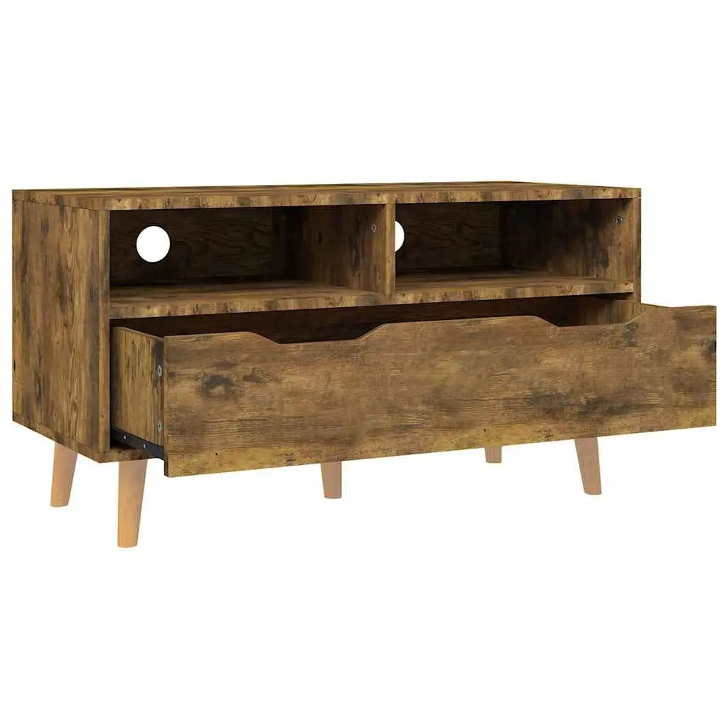 TV Cabinet Storage Unit Engineered Wood Brown 90W x 40D x 48.5H cm