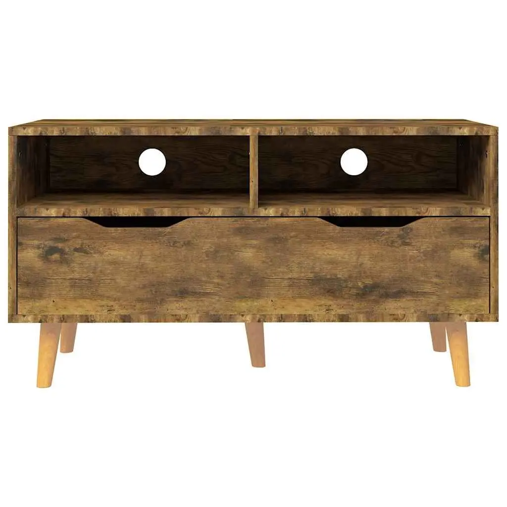 TV Cabinet Storage Unit Engineered Wood Brown 90W x 40D x 48.5H cm