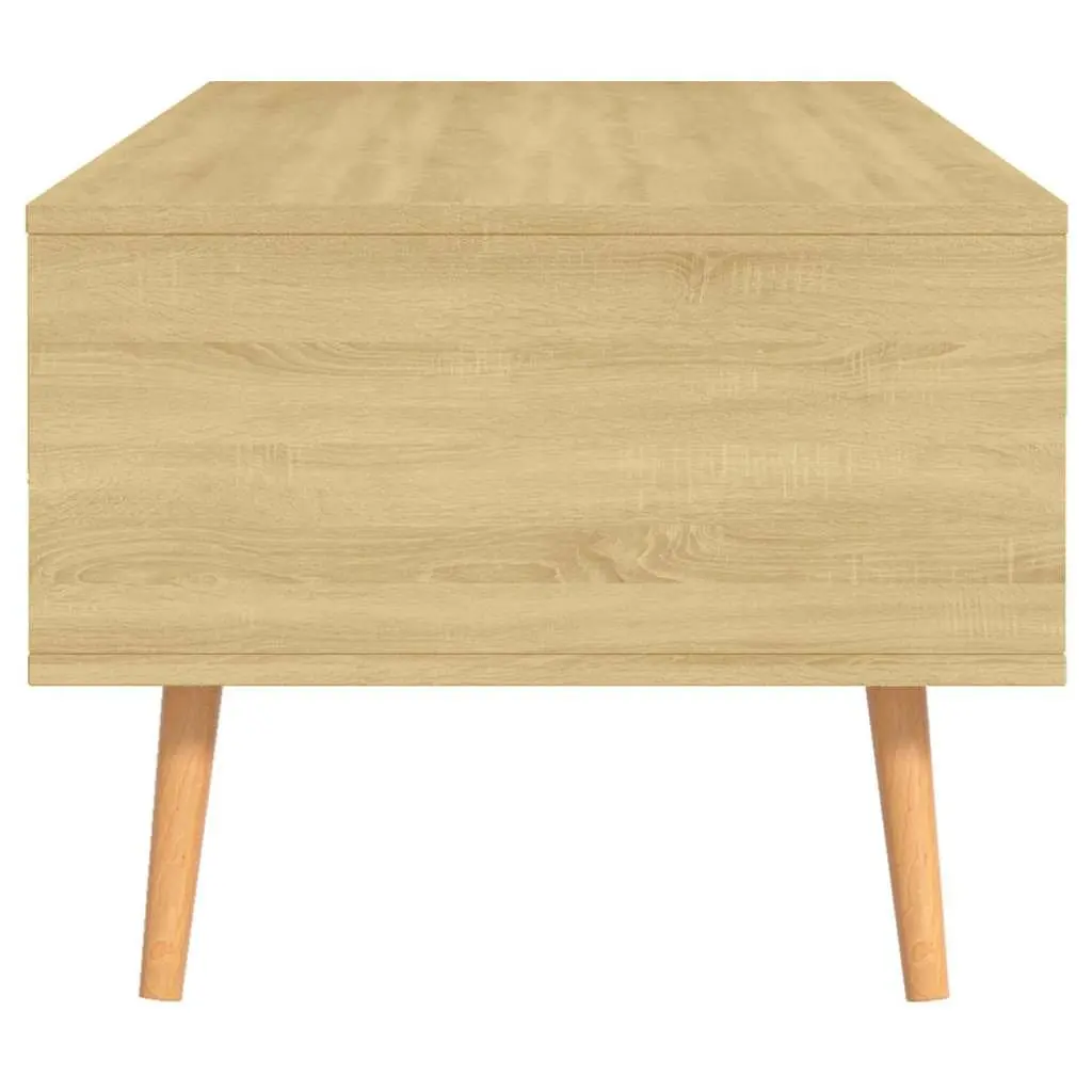 Coffee Table Brown Engineered Wood Living Room Accent Side Table Furniture