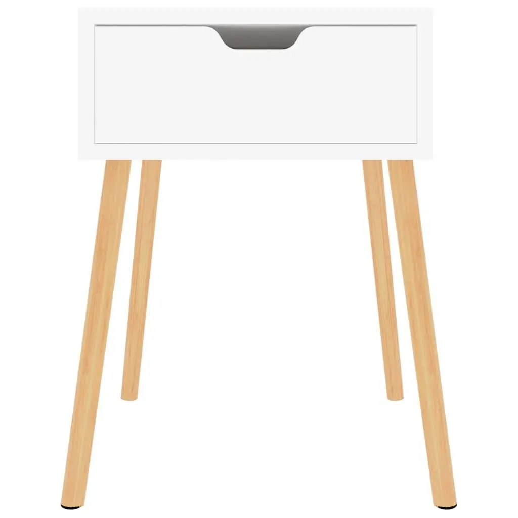 Bedside Cabinet White 40x40x56cm Engineered Wood Nightstand Bedroom Storage
