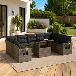 Comfortable and Versatile 10-Piece Garden Sofa Set