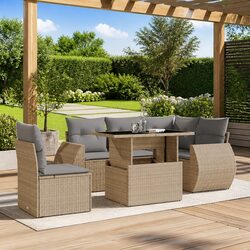 Comfortable 6-Piece Outdoor Sofa Set with Practical Design
