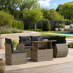 Value-Oriented 6 Piece Garden Sofa Set with Cushions