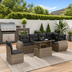 Reliable 7 Piece Garden Sofa Set for Comfort and Style