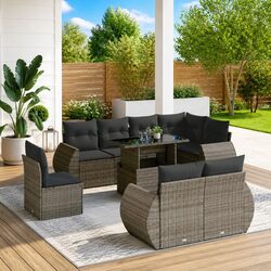 Value-Focused 9-Piece Outdoor Sofa Set with Comfort