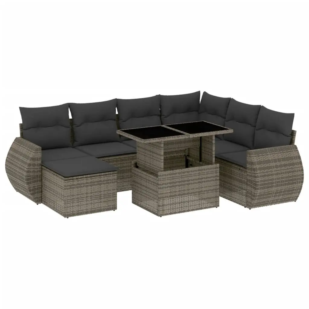 8 Piece Outdoor Sofa Set with Cushions