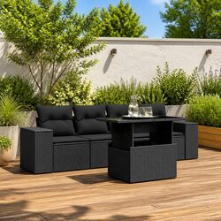 Warm and Inviting 5 Piece Garden Sofa Set with Cushions