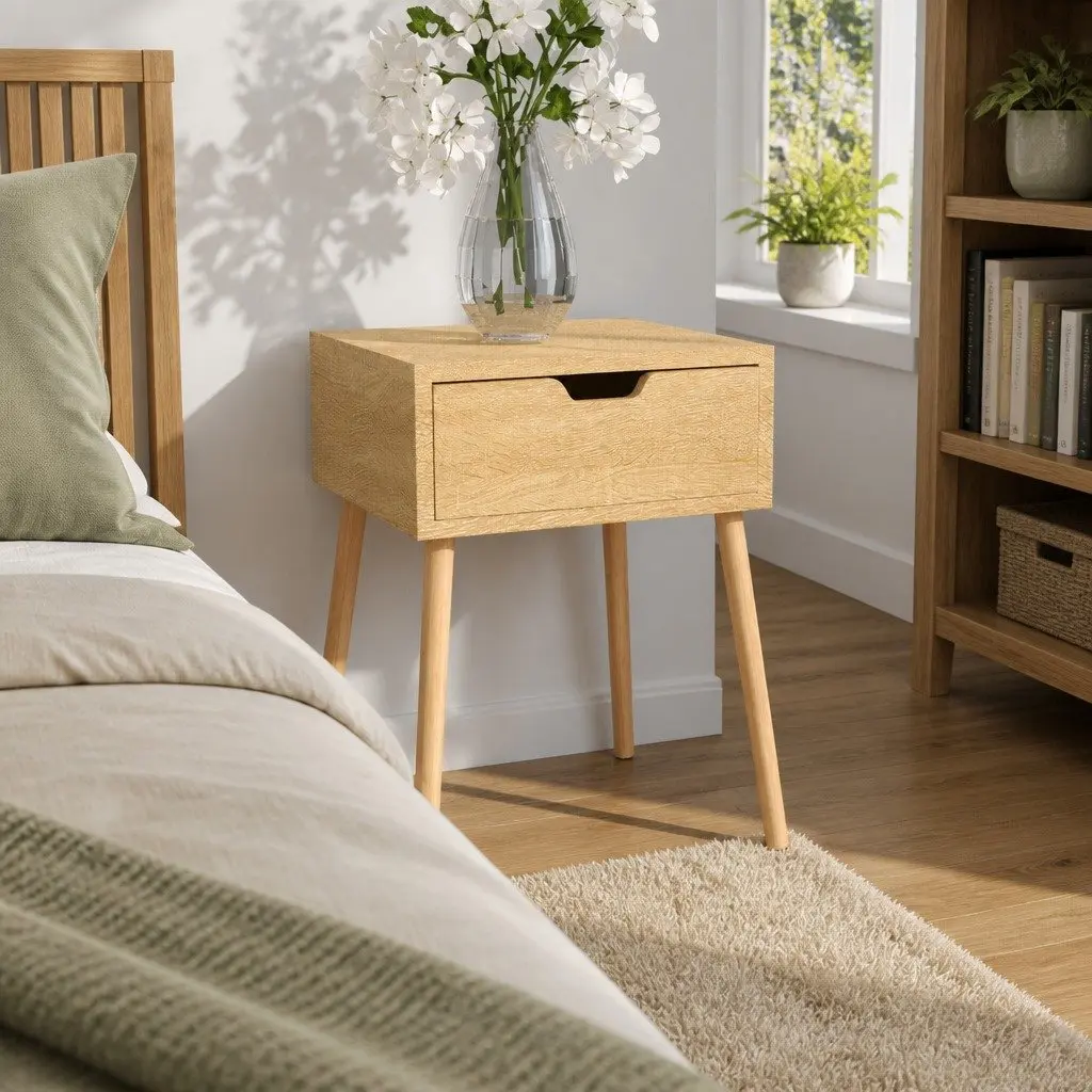 Bedside Cabinet with Ample Storage Space