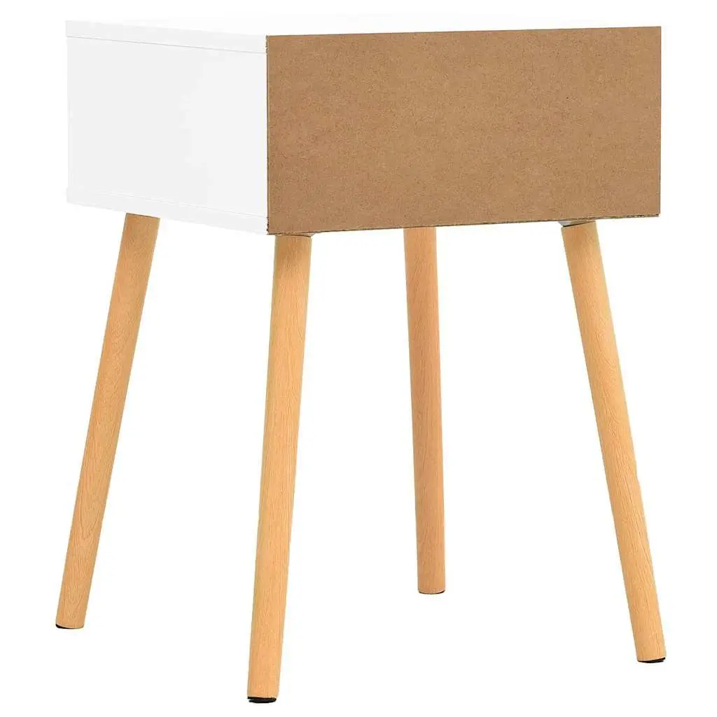 Bedside Cabinets 2 pcs White Sonoma Oak Engineered Wood Nightstands Storage