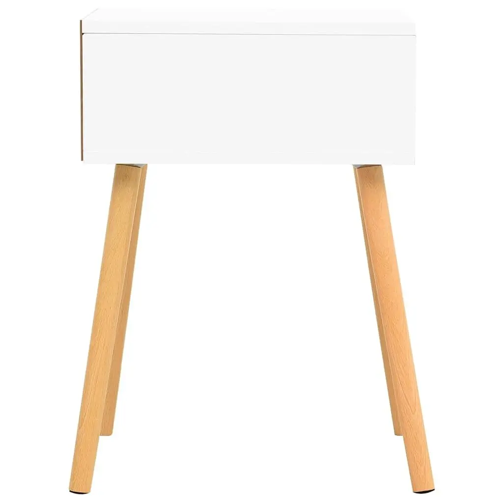 Bedside Cabinets 2 pcs White Sonoma Oak Engineered Wood Nightstands Storage