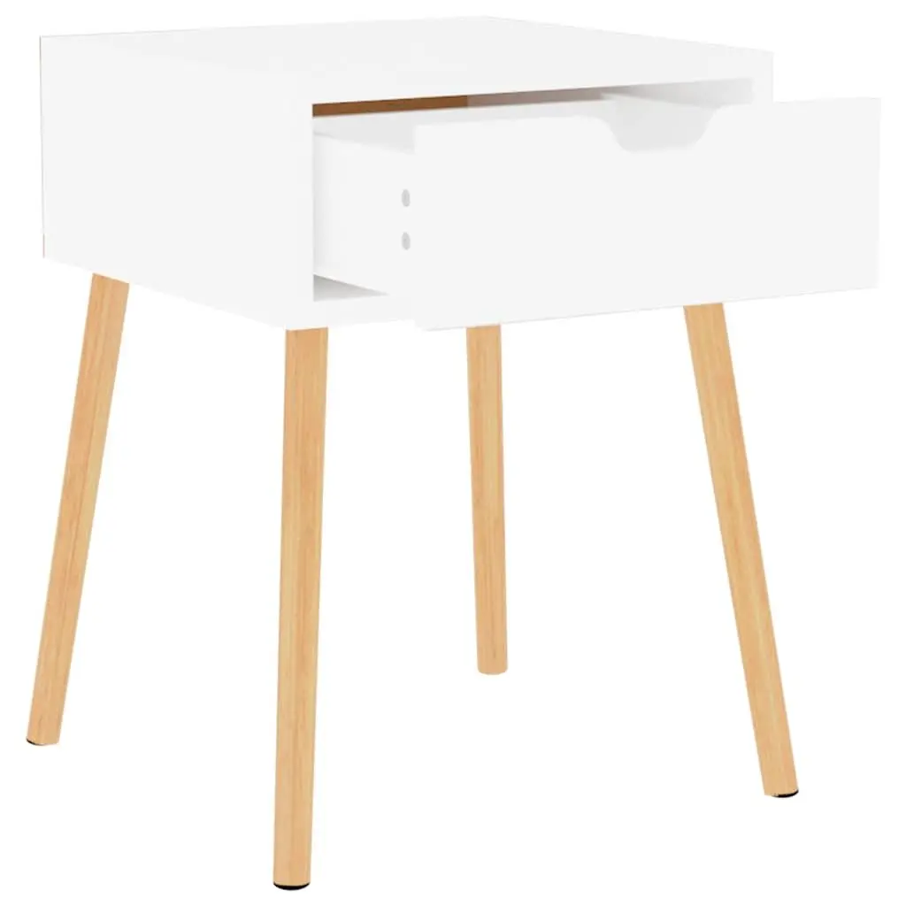 White Nightstand with Ample Storage