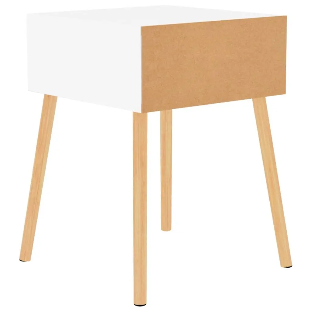White Nightstand with Ample Storage