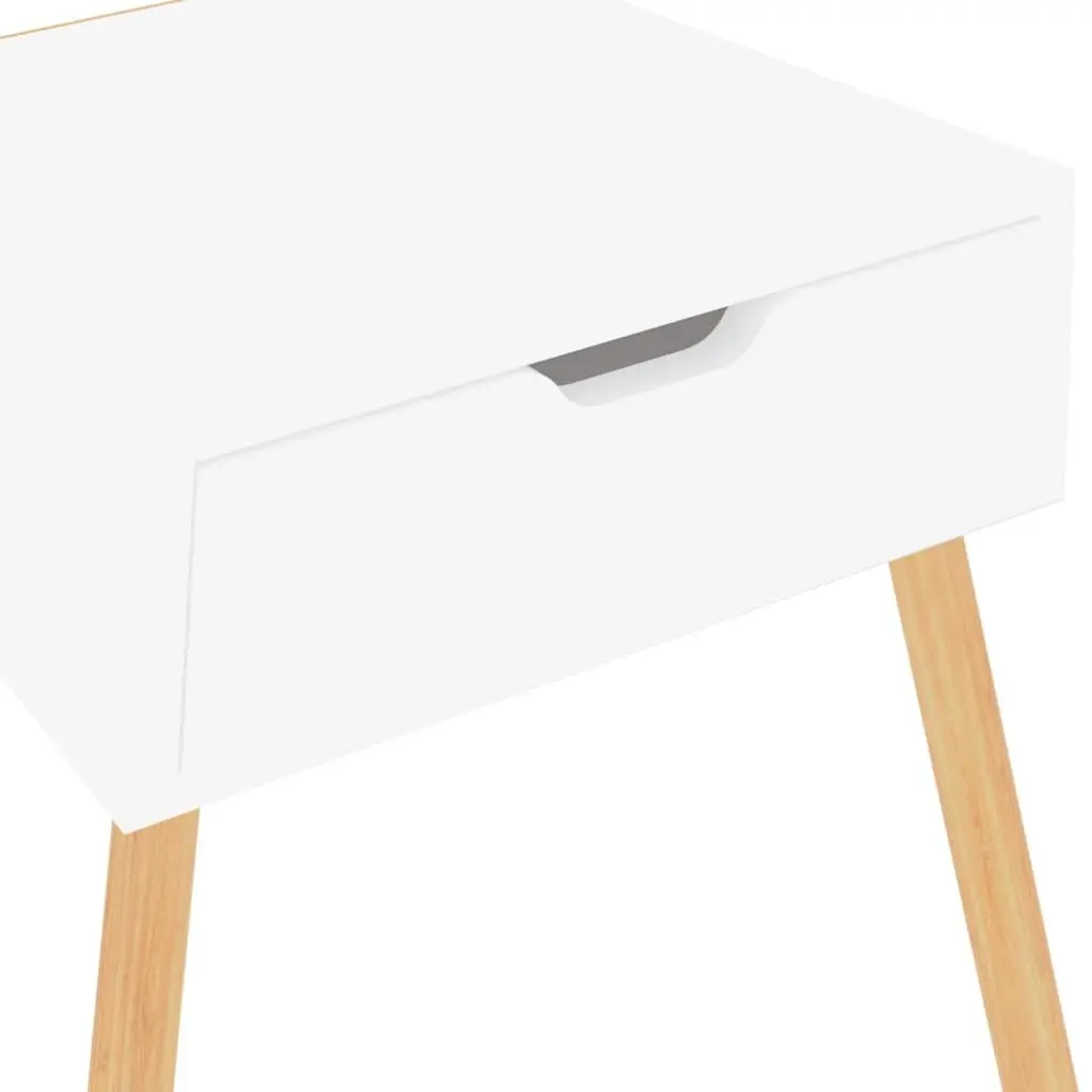 White Nightstand with Ample Storage