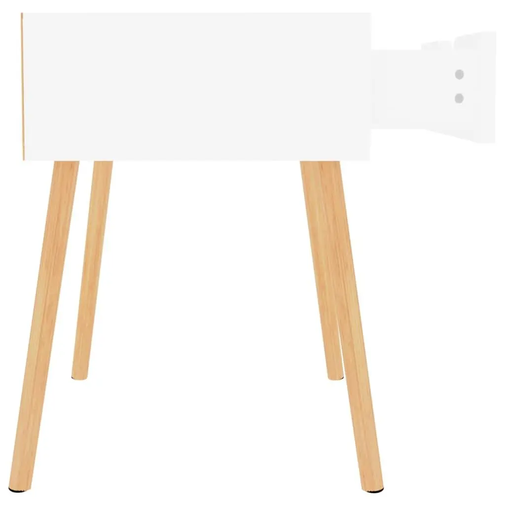 Bedside Cabinets 2 Pieces Storage Table Drawer White High Gloss