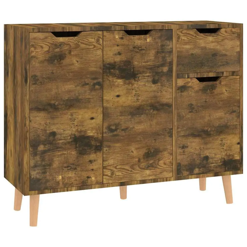 Sideboard Storage Cabinet Engineered Wood Brown Living Room Buffet Cupboard